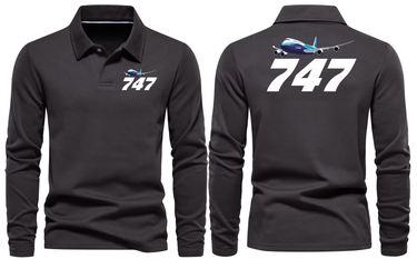 BOEING 747 LONG SLEEVE POLO